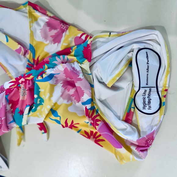 Nicole Miller size Medium one piece tie front swimsuit - Picture 4 of 5